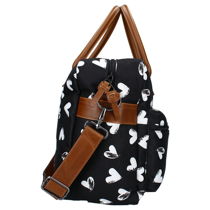 Kidzroom 030-8303-2 Wickeltasche Herzen, schwarz 27*38*16cm Herzen, 27*38*16cm Herzen