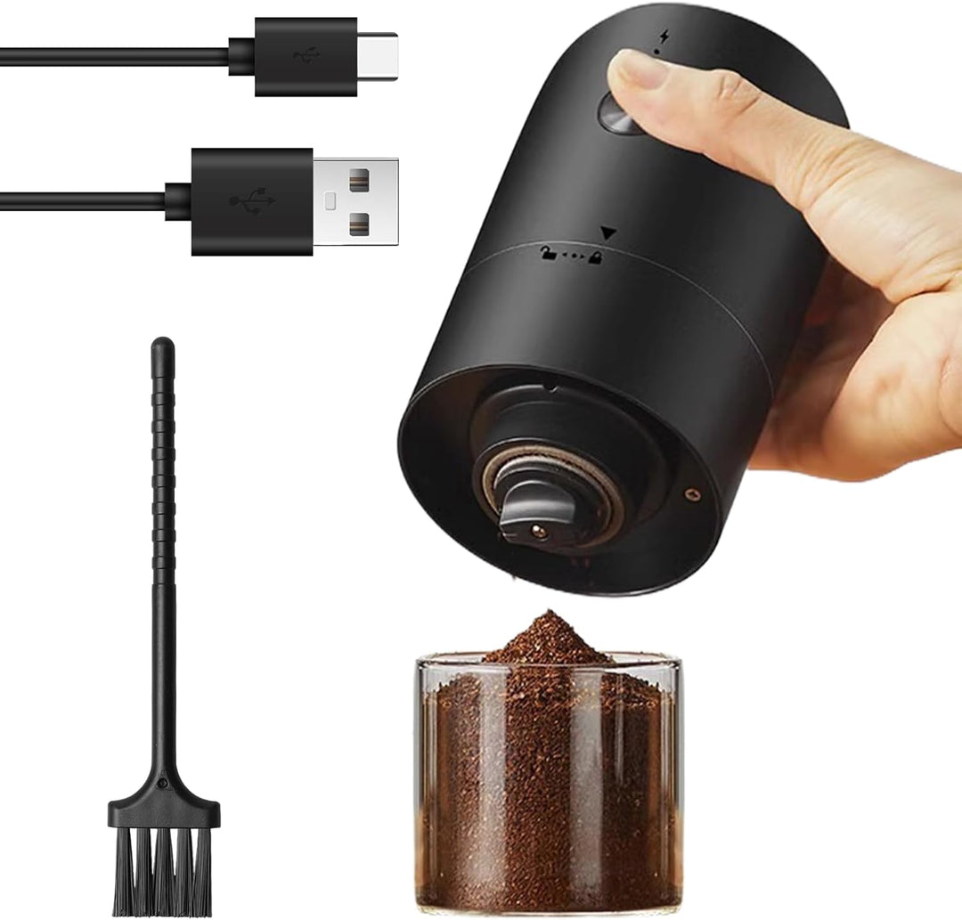 Kaffeemühle Elektrisch, Elektrische Kaffeemühle, Wiederaufladbare Kaffeemühlen mit 5 Einstellbaren M