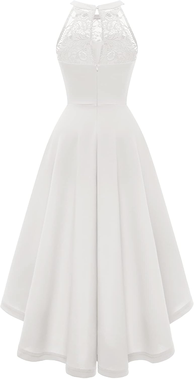 Bbonlinedress Abendkleider elegant für Hochzeit gast festliches Kleid Damen Neckholder Konfirmations