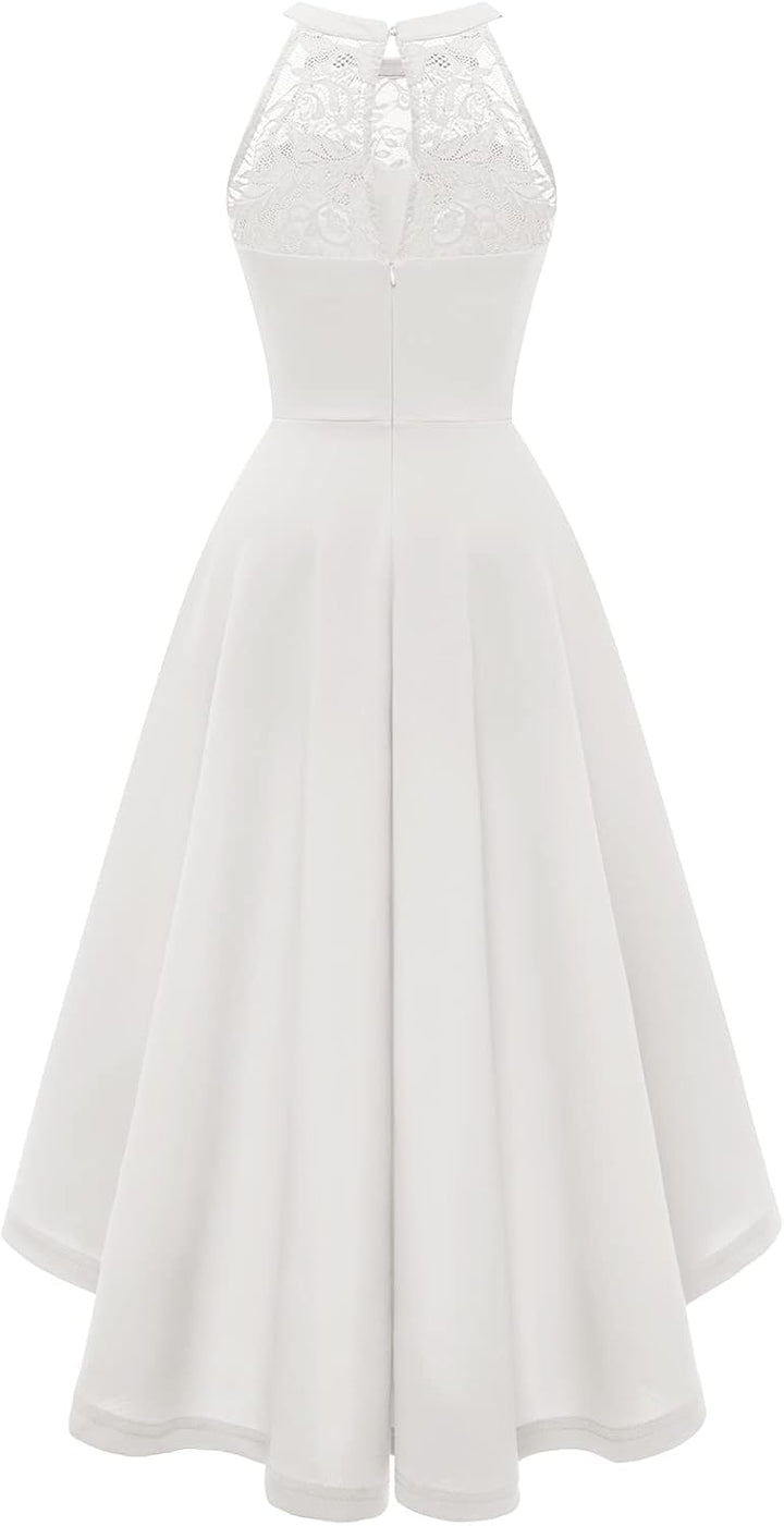 Bbonlinedress Abendkleider elegant für Hochzeit gast festliches Kleid Damen Neckholder Konfirmations