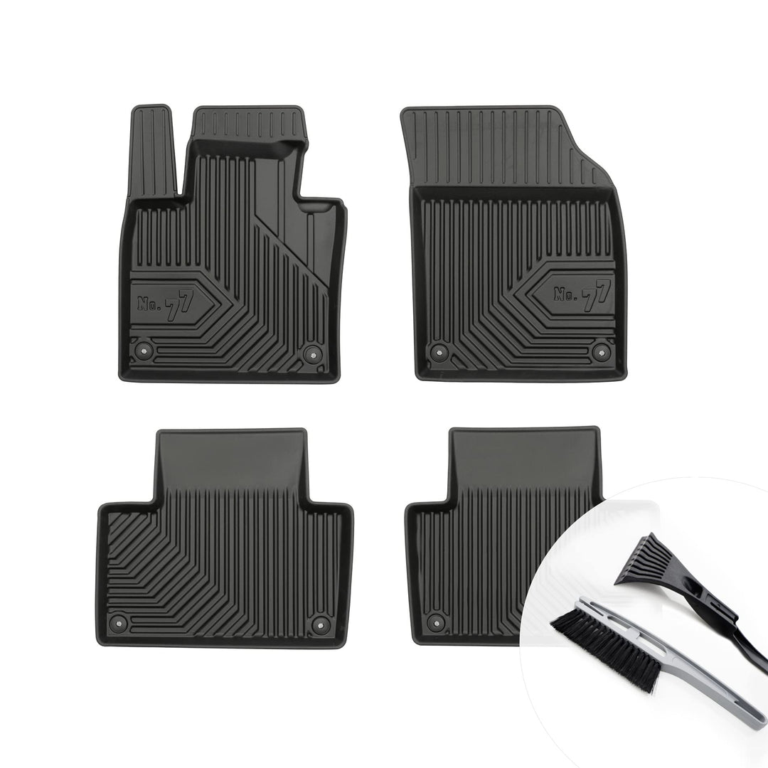 Gummimatten Auto Fussmatten mit Rand Gummi Automatten 4-teilig Set - passend für Volvo XC90 II ab 20