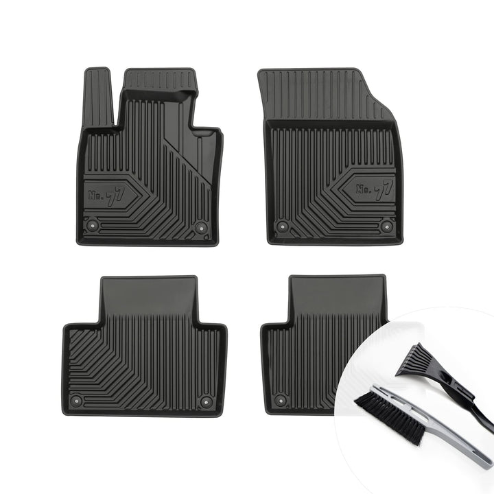 Gummimatten Auto Fussmatten mit Rand Gummi Automatten 4-teilig Set - passend für Volvo XC90 II ab 20
