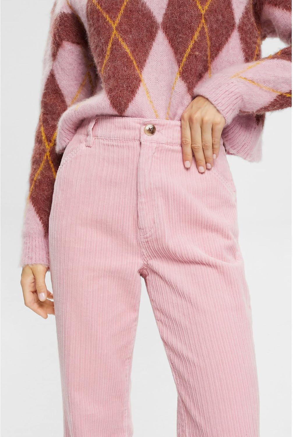 ESPRIT Cord-Hose mit weitem Bein im Mix-and-Match-Stil