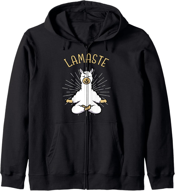 Lamaste Lama Yoga Alpaca Geschenke Meditation Spirituell Kapuzenjacke