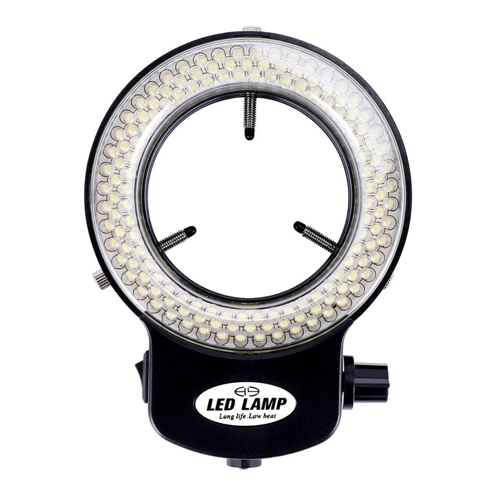 Iegefirm 144 LED Mikroskop Ringlicht Ringleuchte 0-100% Einstellbar Lampe für Microscope Ringbeleuch