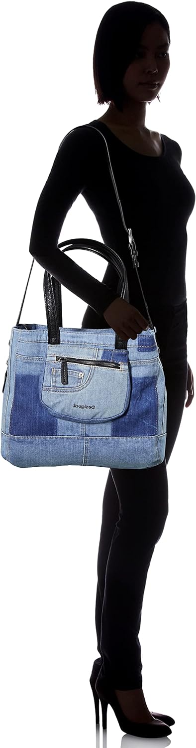 Desigual Damen-Einkaufstasche Denim 21waxd20 Einzigartiges Denim