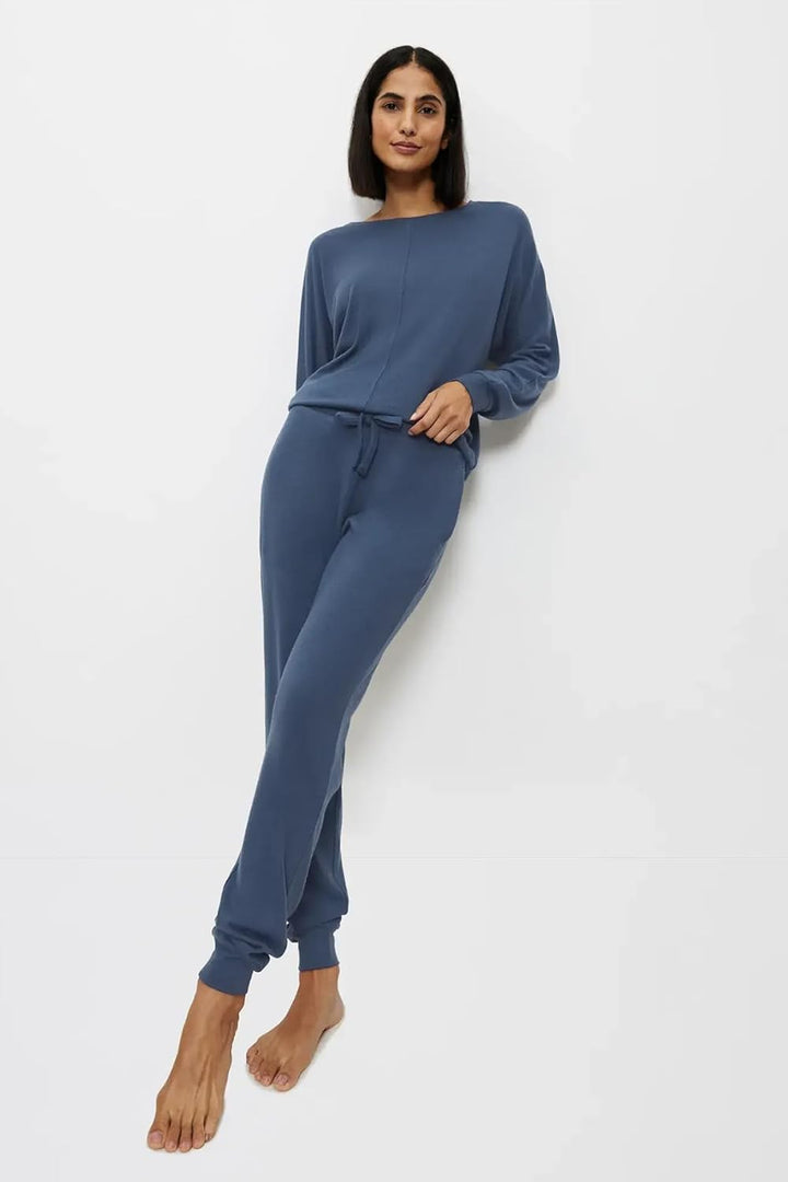 Triumph Damen Comfort Cozy Trouser Pajama Bottom 36 Crown Blue, 36 Crown Blue
