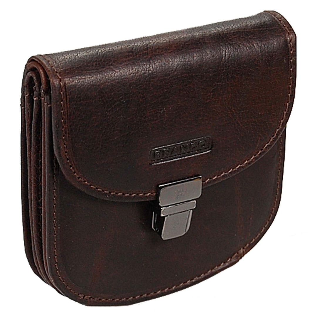 Branco Damen Geldbörse Leder Damenbörse Börse Portemonnaie Geldbeutel GoBago (Braun), Braun