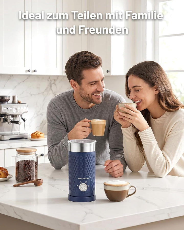 SIMPLETASTE Milchaufschäumer Elektrisch Automatisch Dunkelblau, Dunkelblau