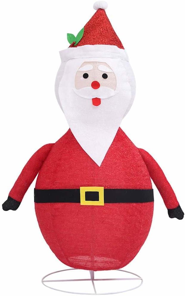 vidaXL Weihnachtsmann Figur LED Luxus Beleuchtet Nikolaus Santa Claus Weihnachtsdeko Weihnachten Dek