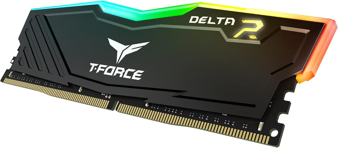TEAMGROUP Team T-Force Delta RGB DDR4 Gaming Memory, 2 x 8 GB, 3600 MHz, 288 Pin DIMM, Black 16GB (8