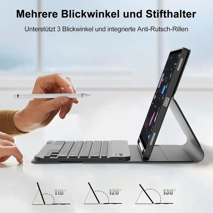 Tastatur für Samsung Galaxy Tab S10 Lite/S10 FE/S9 FE 10.9" &amp; S9 11" | Hülle mit Bluetooth Magnetisc