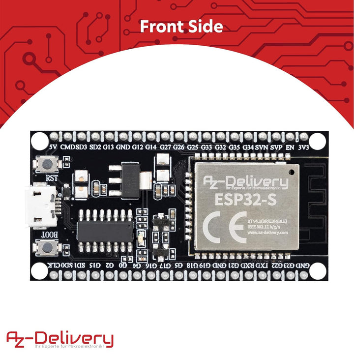 AZDelivery 3 x ESP32S NodeMCU Module WLAN WiFi Dev Kit C Development Board mit CH340 (Nachfolgermode
