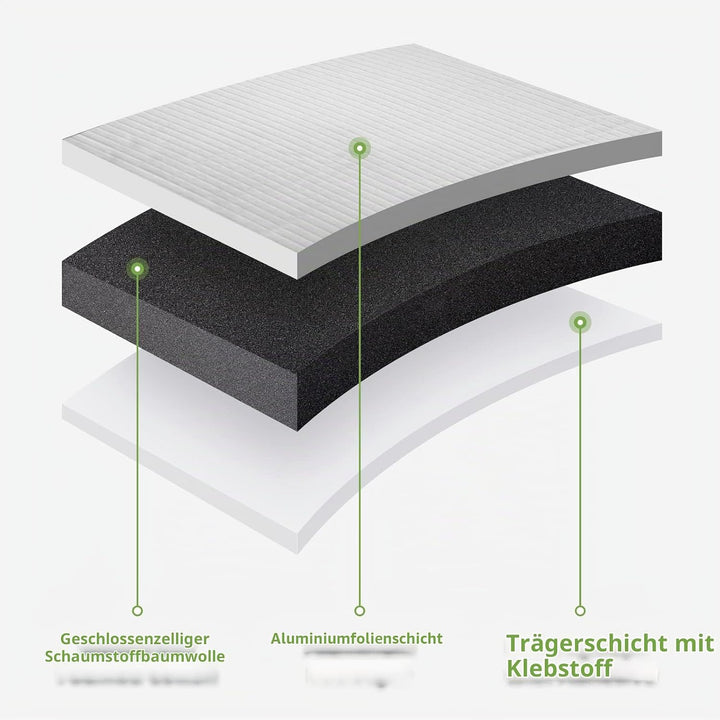 Dripex Aluminium selbstklebend Isolierfolie Dämmfolie, Dicke 5mm, Dachisolierung Isolierungsfolie Wä