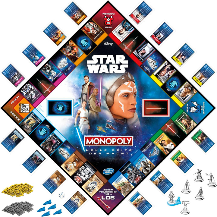 Monopoly: Star Wars Light Side Edition Brettspiel, Star Wars Jedi Spiel für 2–6 Spieler, Spiel für K