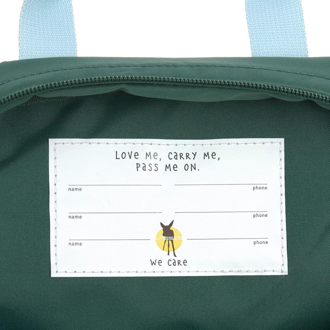 LÄSSIG Little Gang Mini Square Backpack Lemon Dark Green