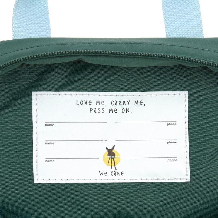 LÄSSIG Little Gang Mini Square Backpack Lemon Dark Green