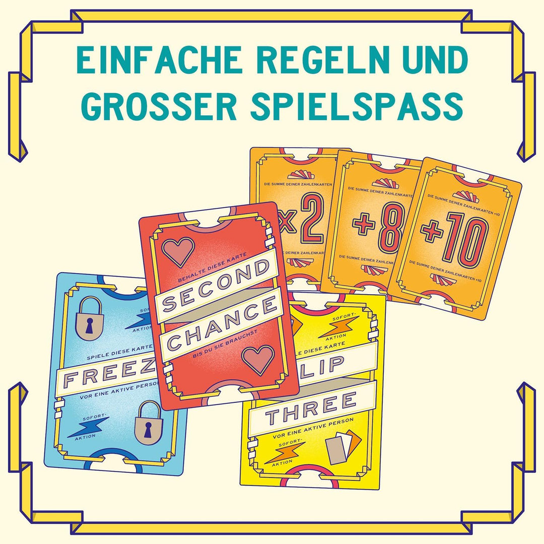 Kosmos 685430 Flip 7, deutsche Ausgabe, Kartenspiel mit schnellem und einfachen Black Jack Prinzip,