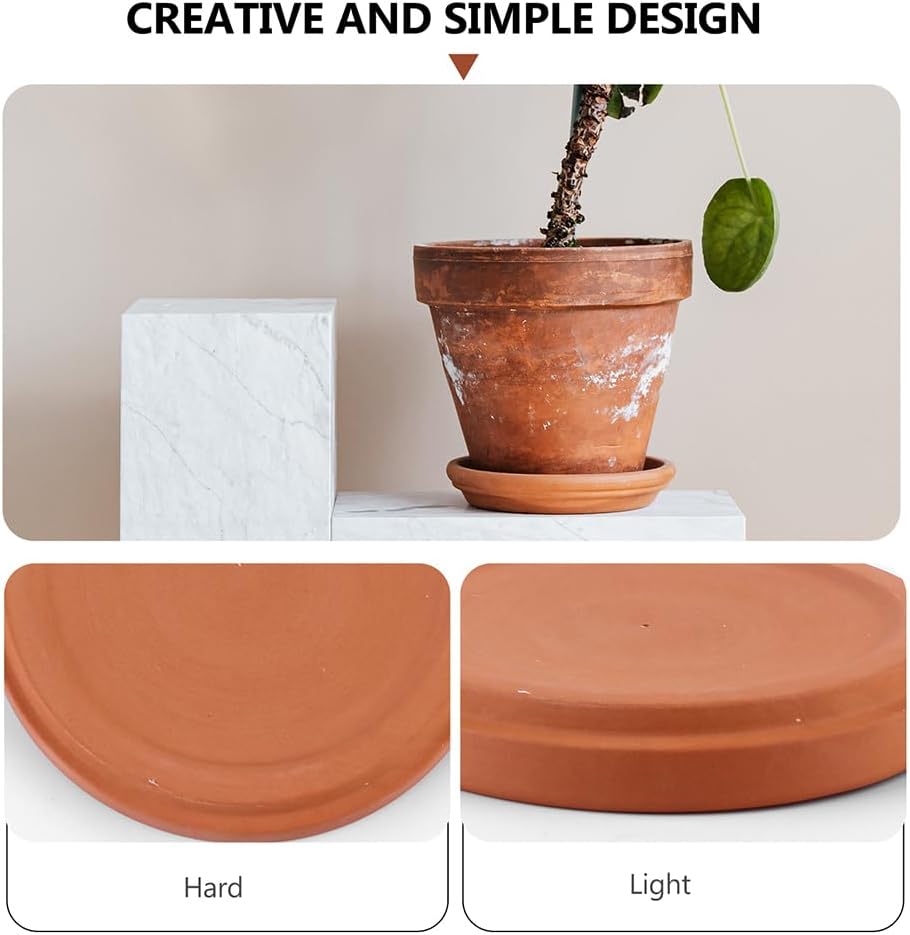 UPKOCH 5 Stücke Ton Blumentopf Untersetzer Terracotta Runde Pflanzentopf Untertasse Terrakotta Pflan