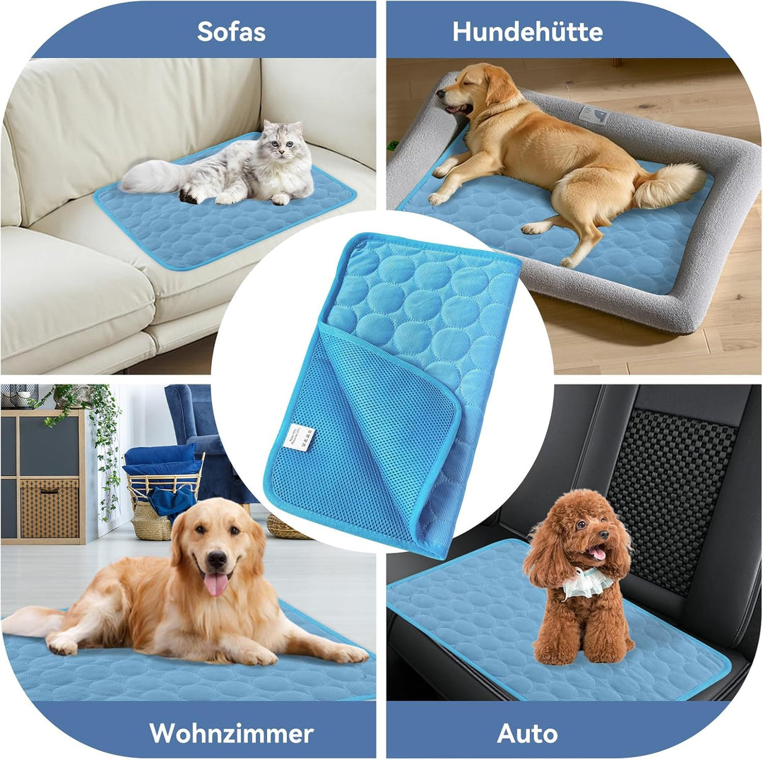 Kühlmatte Hund, Kühlmatte Katze M-XXL, Kühlende Decke, Waschbar Haustiere Kühldecke Hund für Zuhause