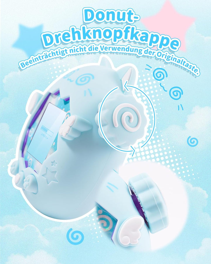 GeekShare Silikon-Hülle Kompatibel mit Tamagotchi Paradise, Weiche Schutzhülle, Button Caps, Perlenk