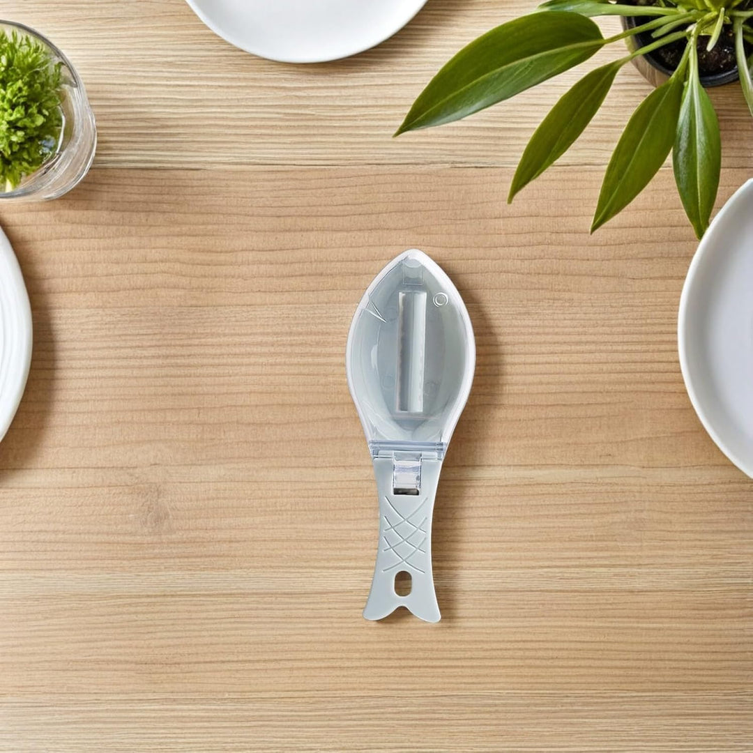 SEWACC 10 Stück Manuelles Fischschuppenentferner mit Abdeckung Ergonomischer Griff Langlebiger Edels