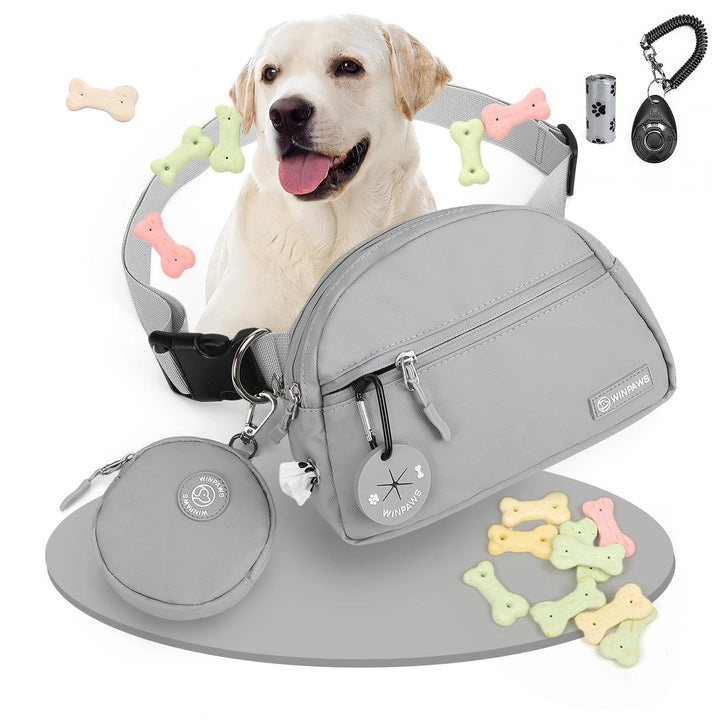 Leckerlitasche für Hunde, Wasserfester Leckerlibeutel und Training-Clicker, Gassi Tasche für Welpen