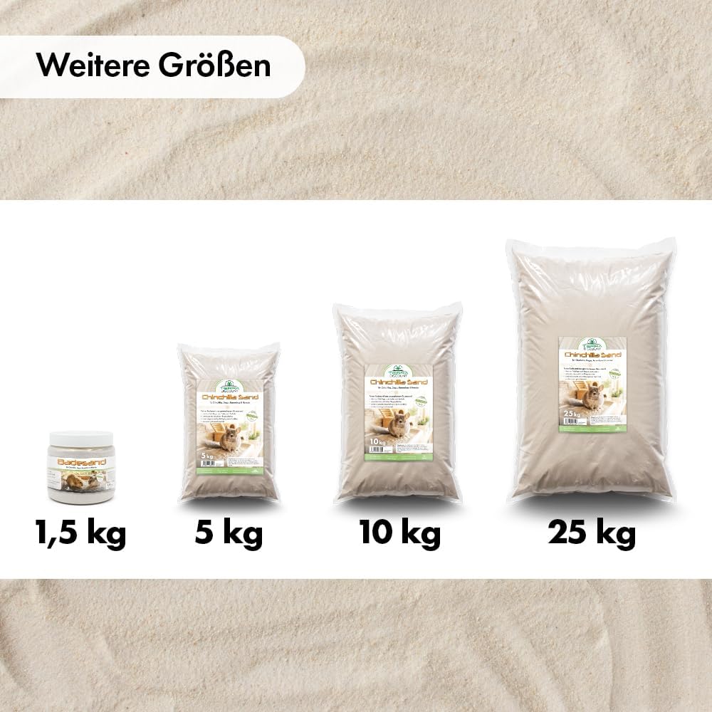 Chinchillasand 25 kg – feiner Badesand aus Quarzsand Nager Chinchilla Sand 25.0 Kilogramm, 25.0 Kilo