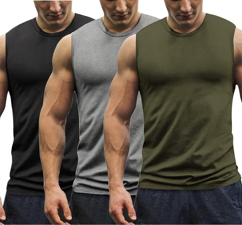 COOFANDY Tank Top Herren 3er Pack ärmelloses Unterhemden Muskelshirts Athletic Achselhemden Classic