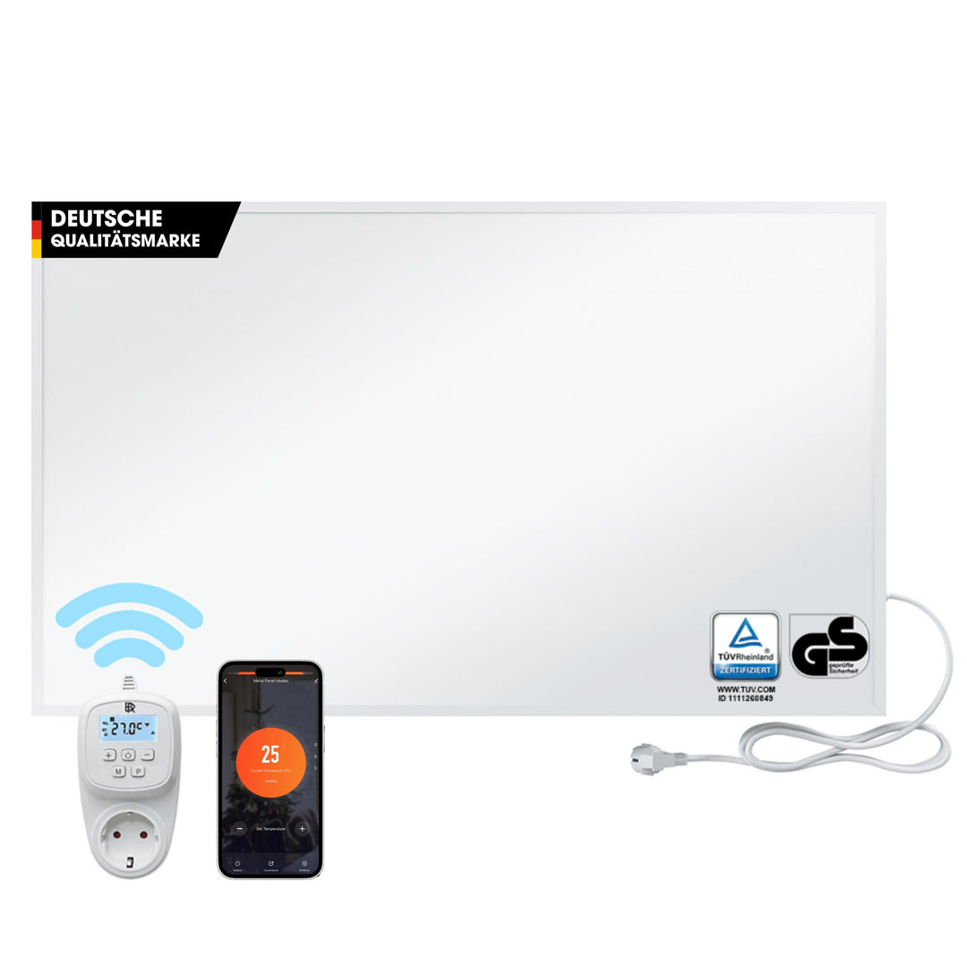 BR Bringer Infrarotheizung 800 Watt - mit Smart Thermostat und App - Infrarot Elektroheizung Energie
