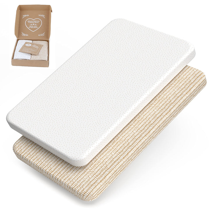 mimaDu® GOTS Bio Spannbettlaken 90x40 Beistellbett Spannbettlaken 40x90 Baby Spannbettlaken 40 x 90