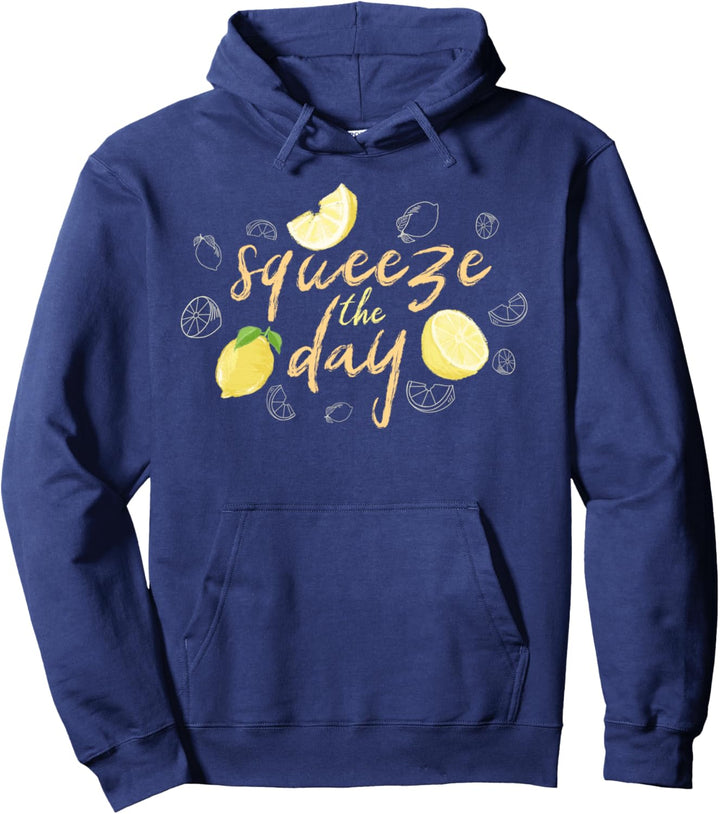 Squeeze The Day Lemon Sketches Pullover Hoodie