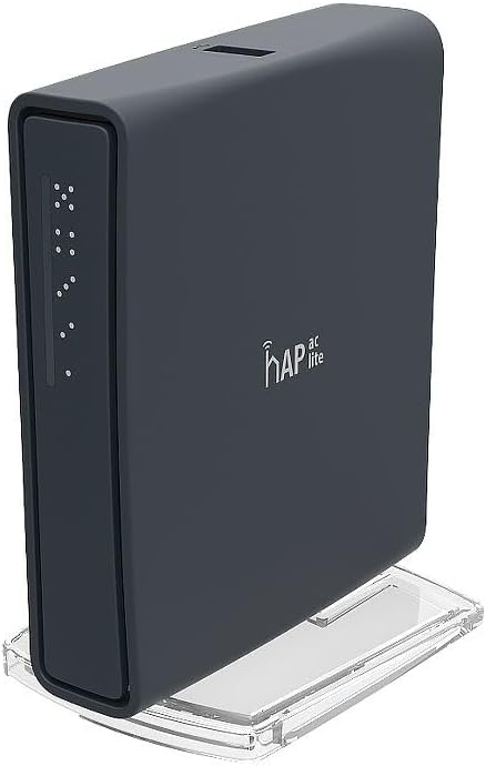 MikroTik hAP AC Lite Tower Schwarz Ethernet-Verbindung unterstützt Stromversorgung über diesen Port