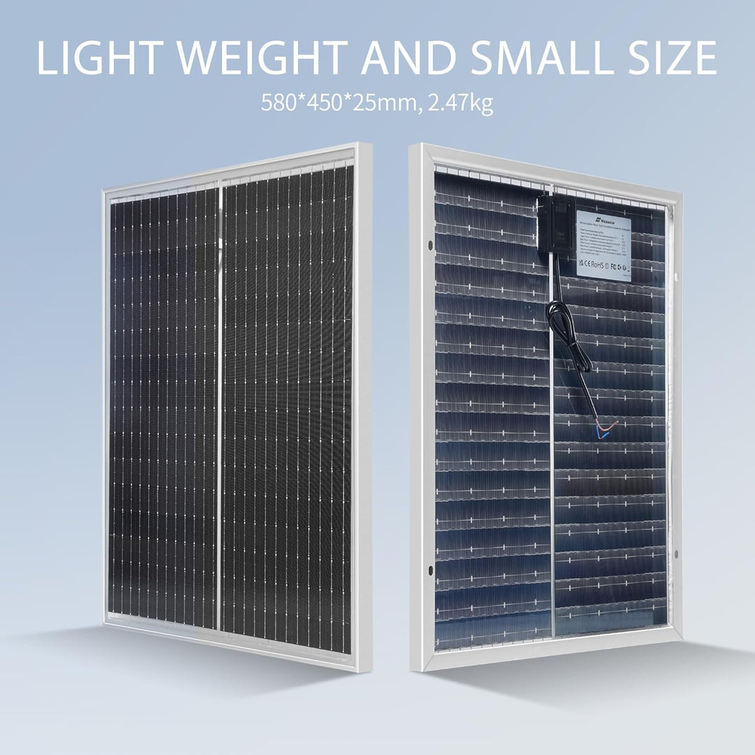 Nicesolar 50W Mono Solarpanel Kit 12V Monokristallines Solarmodule System-set Solaranlage Komplettse