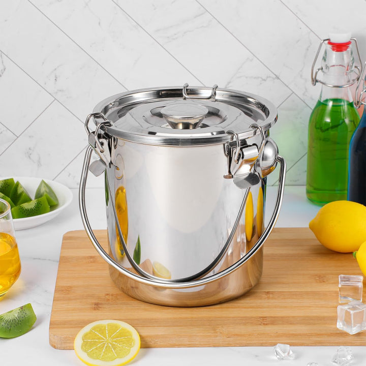 iPlusmile 3L Luftdichter Edelstahl Küche Lebensmittelbehälter für Getreide, Reis, Milch - Mehlbehält
