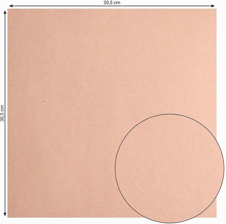 Vaessen Creative Florence Cardstock Papier, Kraft Braun, 200 Gramm/m², Quadratisch, 30,5 x 30,5 cm,
