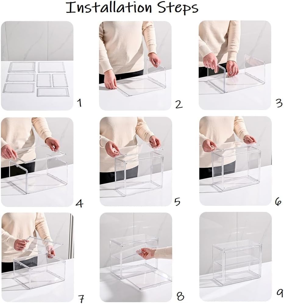 Schaukasten Vitrine, Acryl Vitrine, Glasvitrine, Vitrine Klein mit Tür Für Action Figuren Spielzeug,