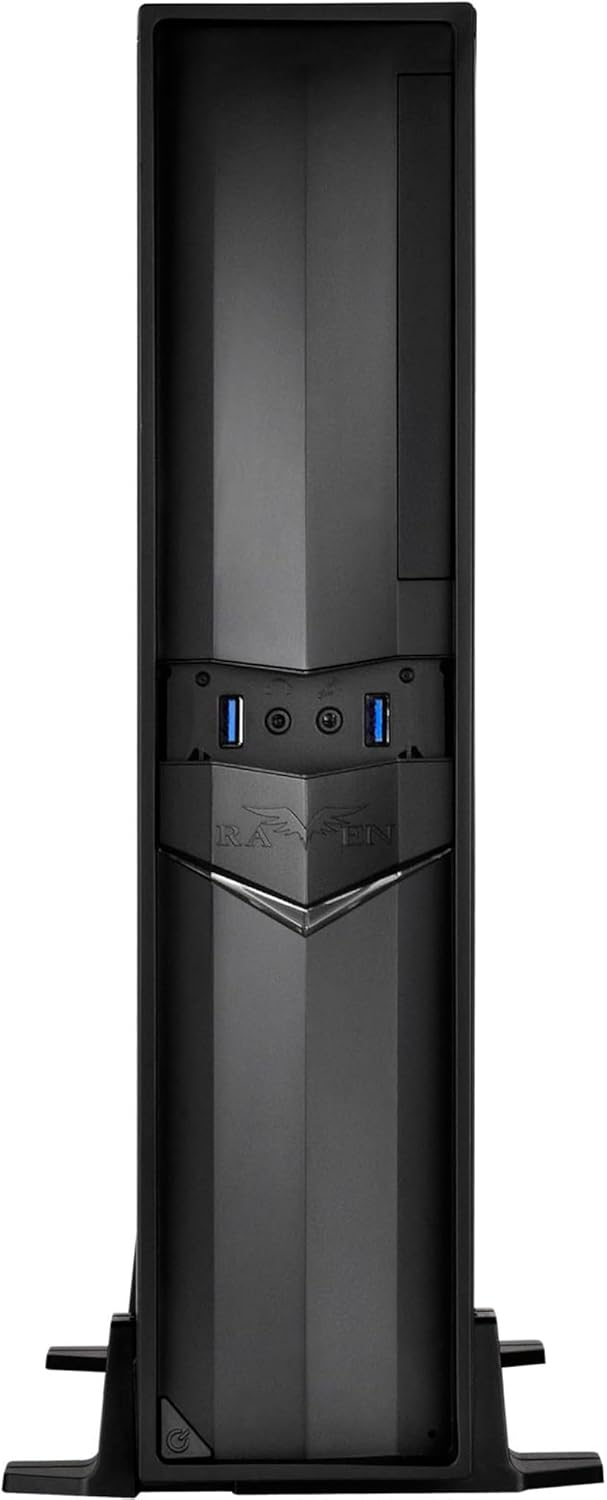Silverstone SST-RVZ02B-W - Raven Mini-ITX schmales Gaming Computer Gehäuse mit Fenster, schwarz