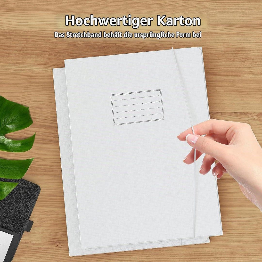 JiaWei 12 Stück A4 Sammelmappe, 1.13 cm Breite, Aus 350 g/m² extra starkem Karton mit 3 Klappen Für