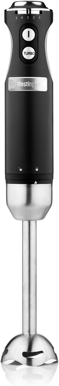 Westinghouse Retro Stabmixer, 4 Geschwindigkeitsstufen, Turbofunktion, 2 Flügelmesser, Edelstahl, Er