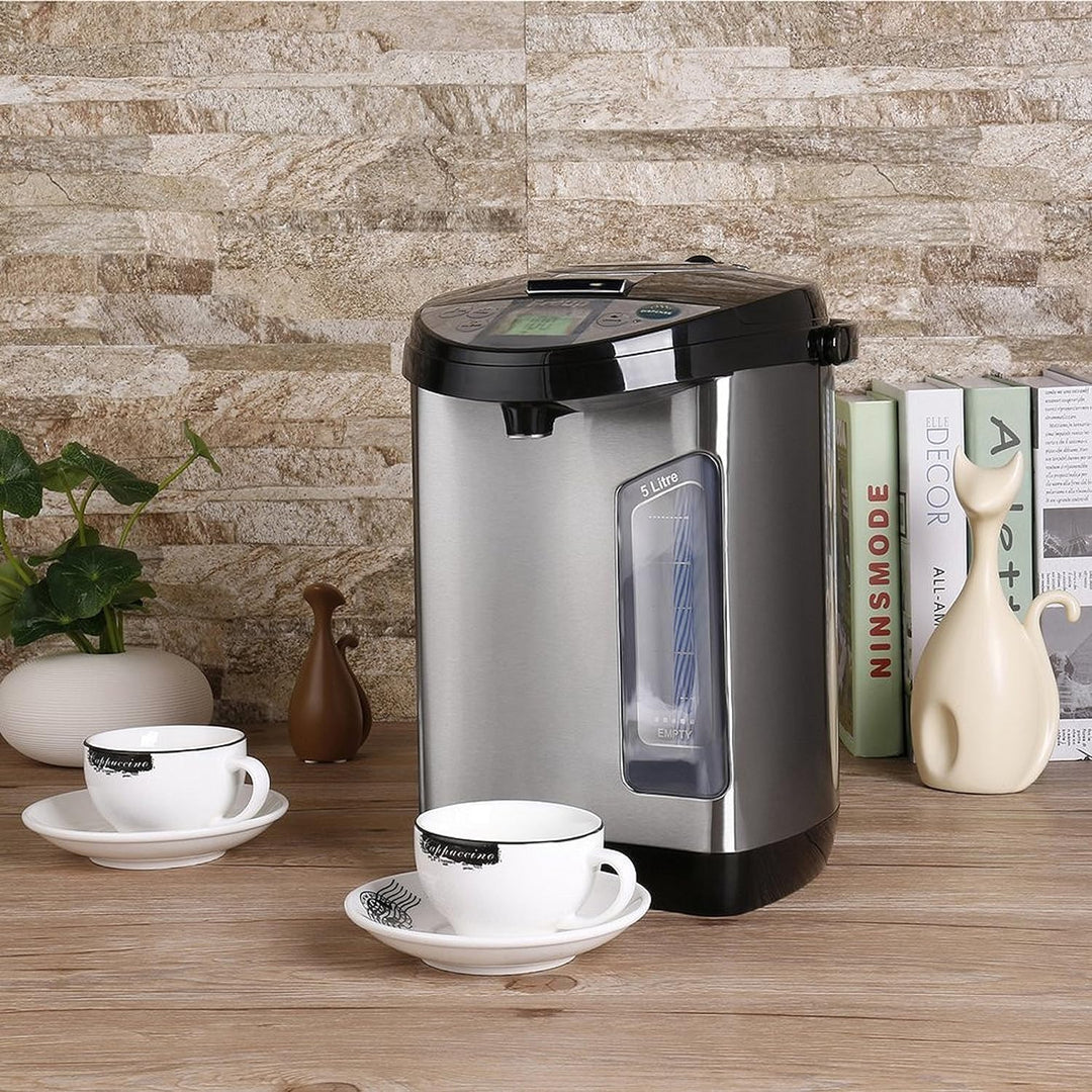 Thermopot 5 Liter | Glühweinkocher | Edelstahl Heisswasserspender | Wasserkocher | Wasserspender | D