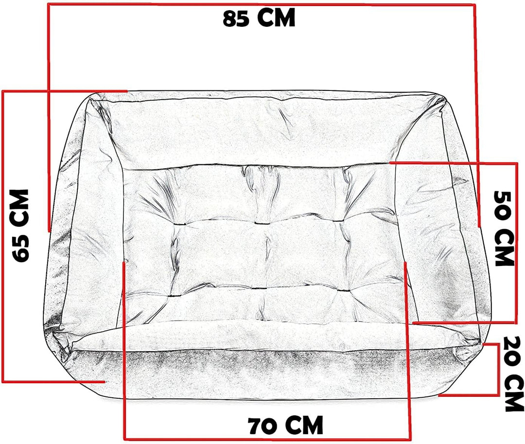 SuperKissen24. Hundebett Hundekorb Hundesofa Tierbett für Kleine, Mittlere und Grosse Hunde - Waschb