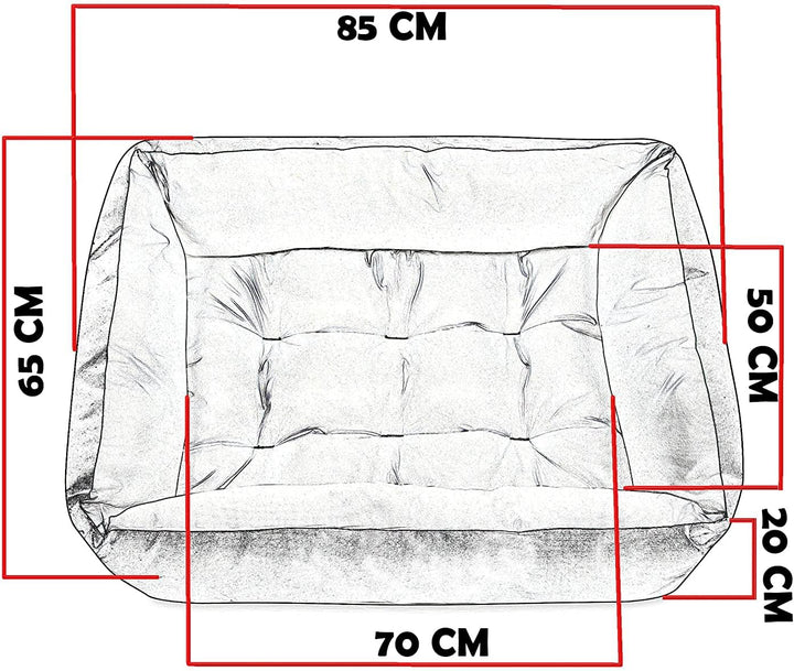 SuperKissen24. Hundebett Hundekorb Hundesofa Tierbett für Kleine, Mittlere und Grosse Hunde - Waschb
