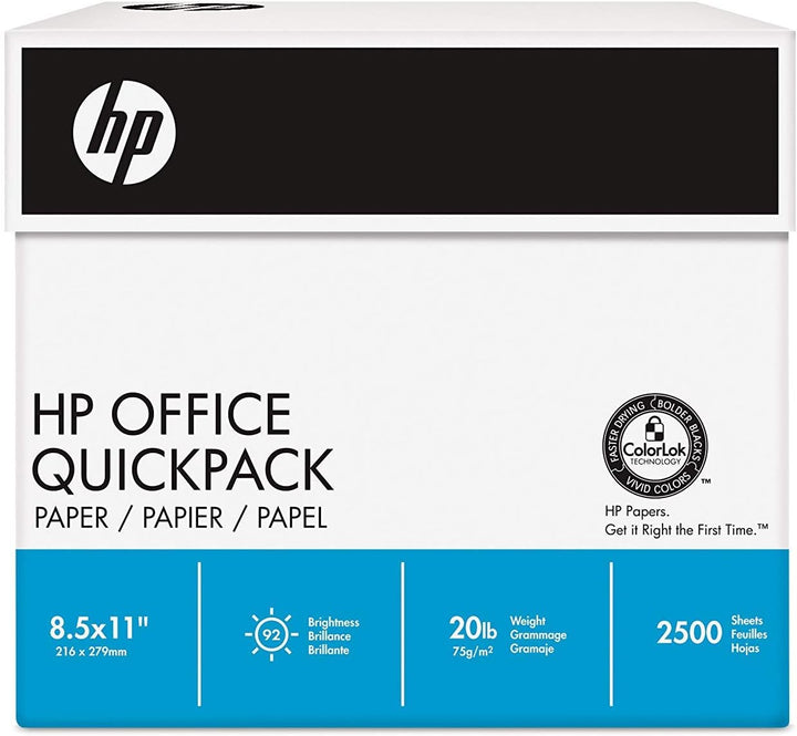Hewlett Packard Büropapier A4 80 g/m² nicht geriest 1 Karton mit 2500 Blatt weiss