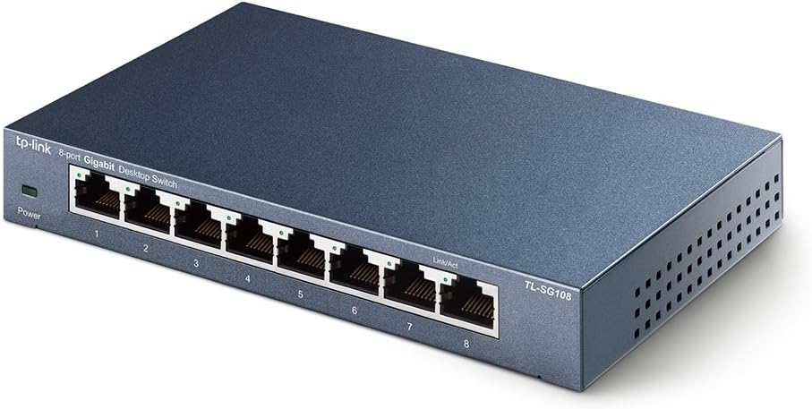 TP-Link TL-SG105 5-Ports Gigabit Netzwerk Switch bündeln mit TP-Link TL-SG108 LAN Switch 8 Port Netz