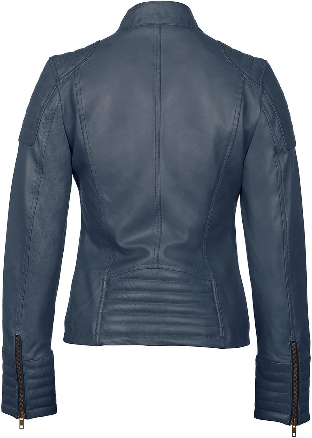 URBAN 5884 Damen Angelina Lederjacke, Jacke aus echtem Lammfell, Kurz und Enganliegend, Glattes und