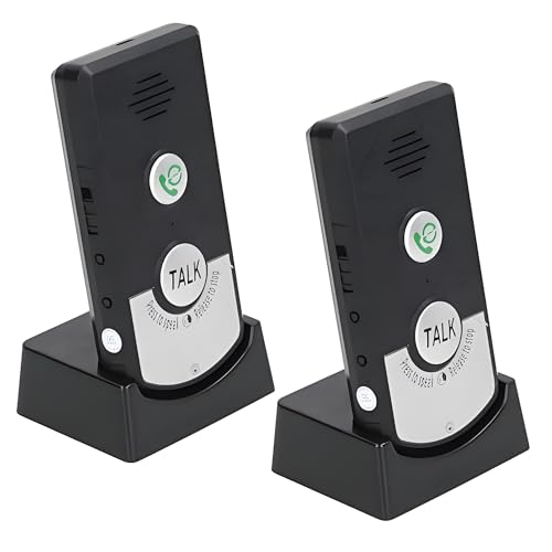 Drahtlose Intercom-Türklingeln, 1000 M Entfernung, Wiederaufladbar, 2-Wege-Sprach-Intercom-Türklinge