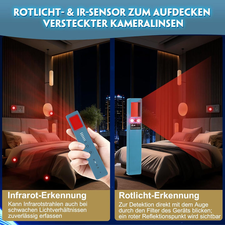 Kamera & Wanzen Detektor – Versteckte Kamera, GPS Tracker & Wanzen Aufspürgerät mit RF-Signalerkennu