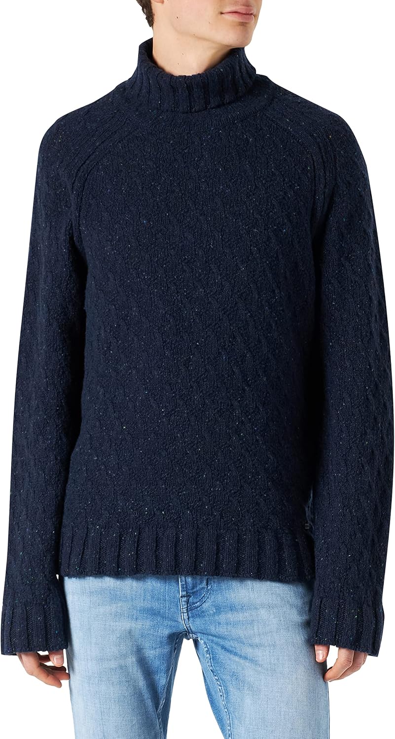 HUGO Herren Steed Knitted_Sweater XL Navy410, XL Navy410