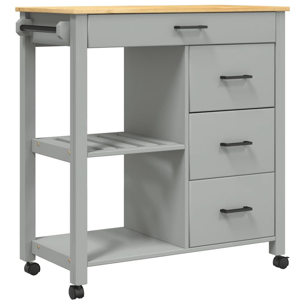 vidaXL Küchenwagen, Servierwagen mit viel Stauraum, Beistellwagen für Küche Wohnzimmer Badezimmer, T